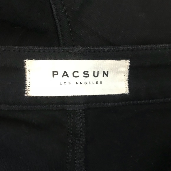 Pacsun High Rise Shorts Black Distressed EUC 25 - Picture 5 of 6